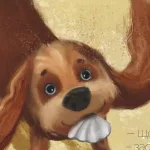 Спанієлька Кулька з мушлею в зубах